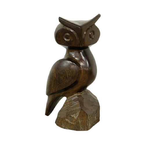 Large Wooden Owl Sculpture