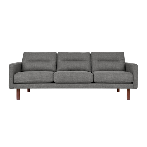 Sofa - Miller Andorra Pewter w/Walnut Base 84"