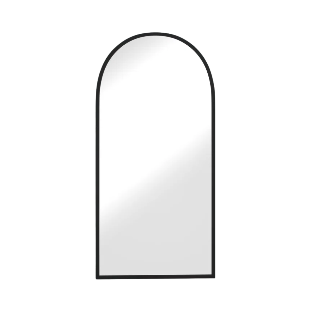 Black Metal Flat Curve Mirror