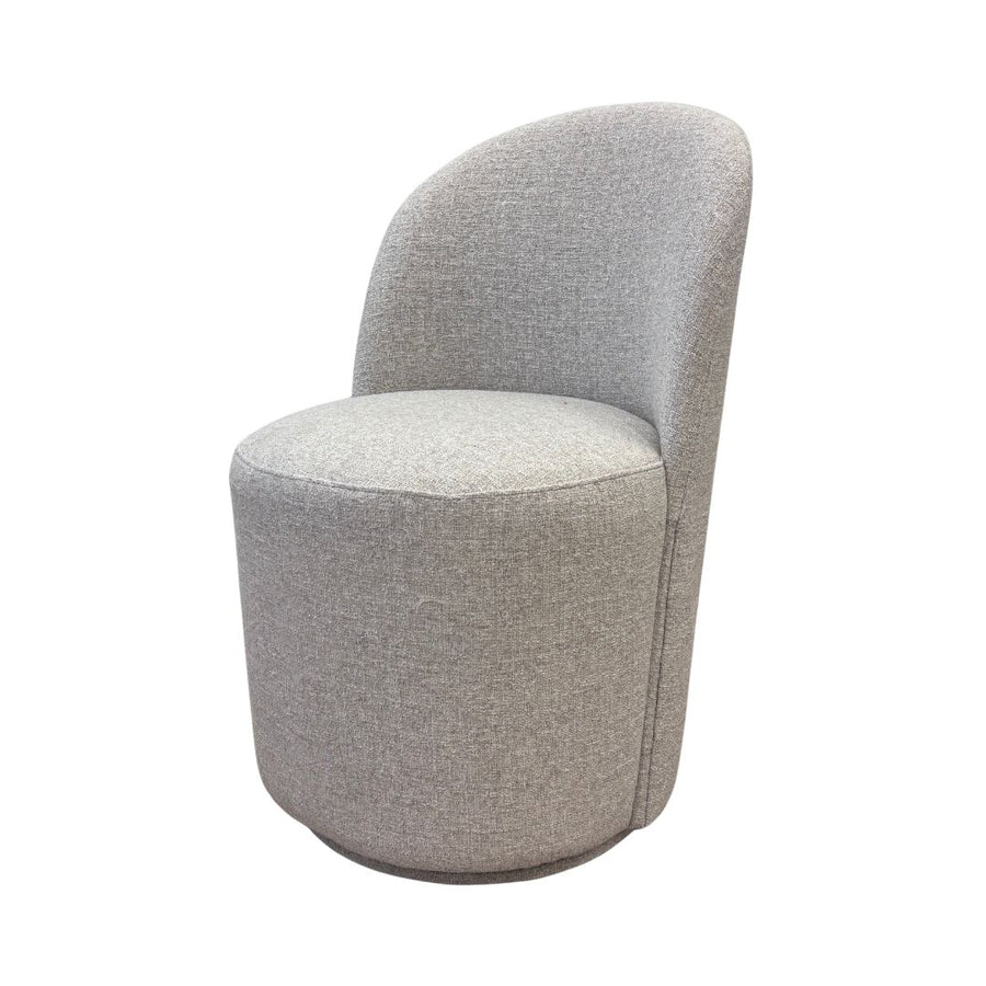 Swivel Curved Light Grey Chair Accent Chair