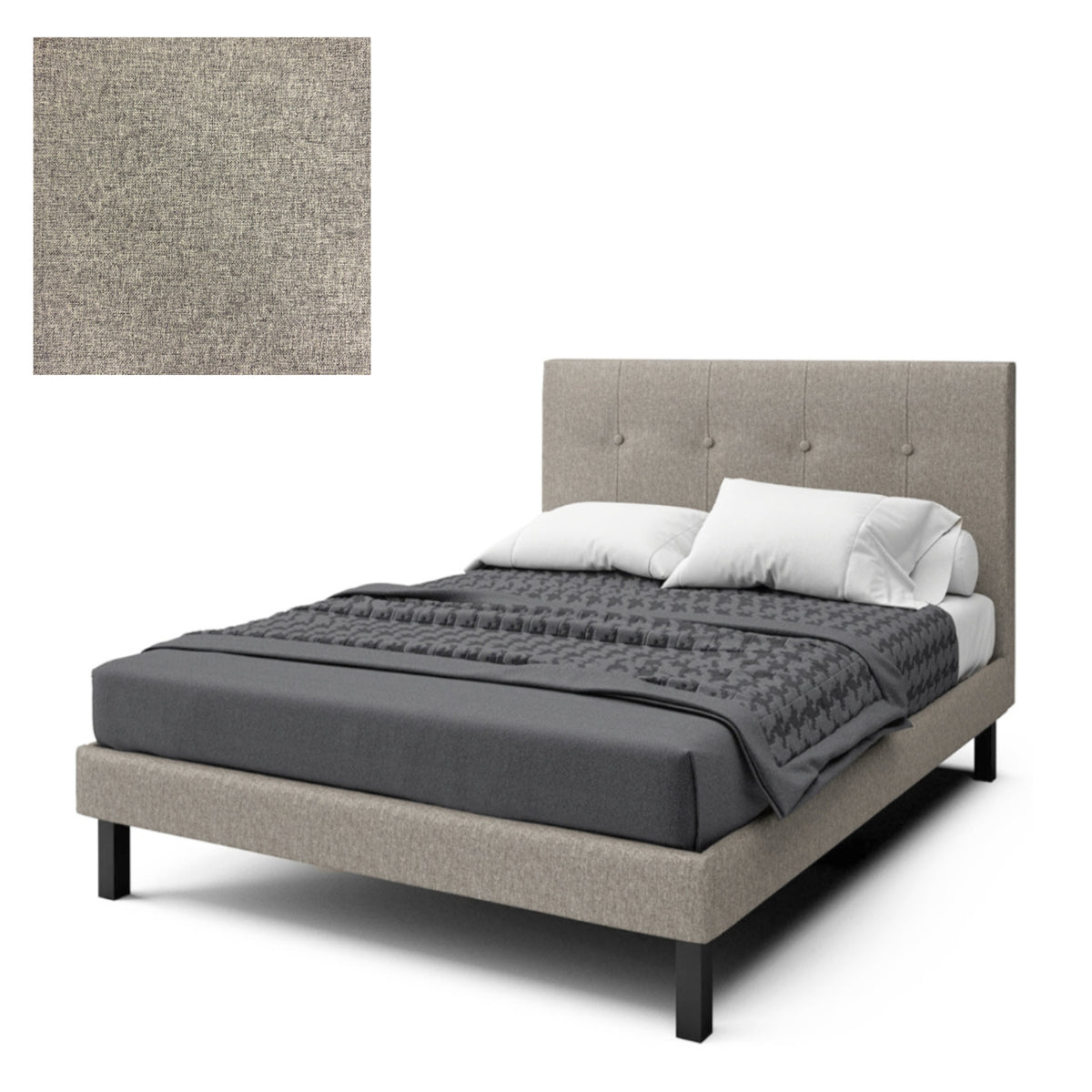 Complete Bed - Double/Full Lyon Upholstered Joshua Ash