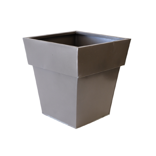 Tin Square Grey Pot