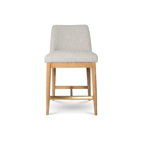 Counter Stool Fawcett Taupe Boucle w/ Light Oak Legs