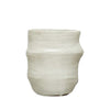Vase - Round Stoneware Crock Reactive Glaze White