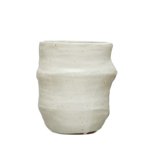 Round Stoneware Crock Vase
