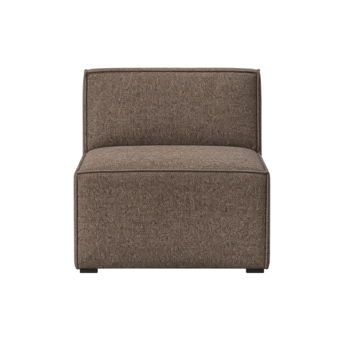 HAYDEN Sectional Textured Brown Chocolate Armless Sofa 31"
