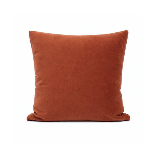 18x18 Terracotta Velvet Accent Pillow