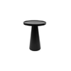 Round Black Wooden Side Table Small
