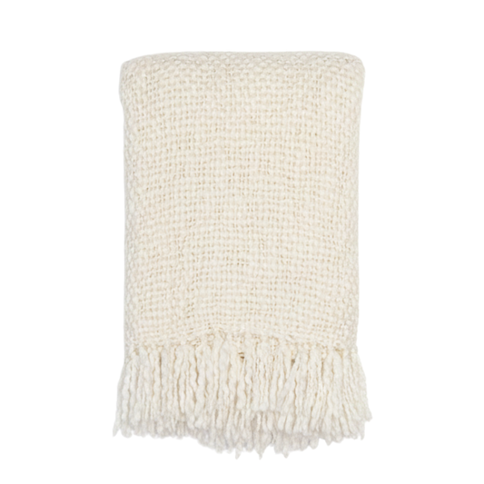 Knit Cream Throw