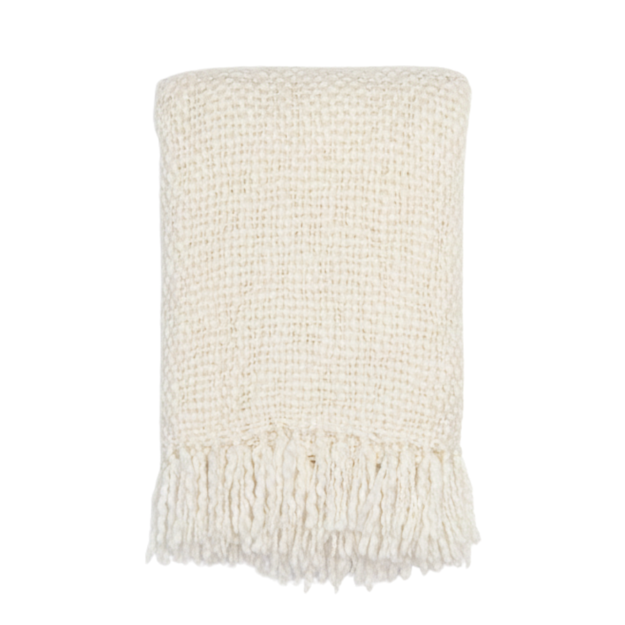 Knit Cream Throw