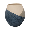 Stoneware Sand with Blue Vase