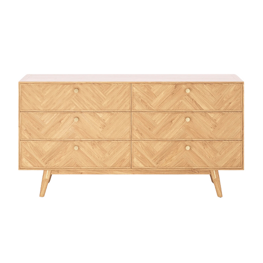 Colton Oak 6-Drawer Dresser