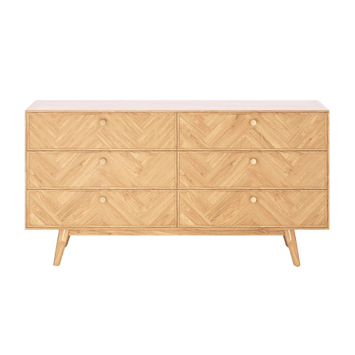 Colton Oak 6-Drawer Dresser