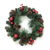 Decorated Mixed Pine Wreath w/Red Ornaments, Berries and Pinecones