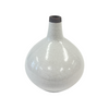 White Crackle Round Body Vase