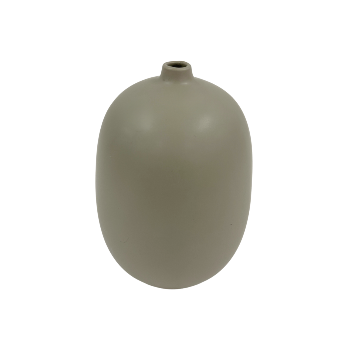 Matte Grey Brown Round Body Vase