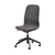 Armless Dark Grey  Office Chair With Black Legs