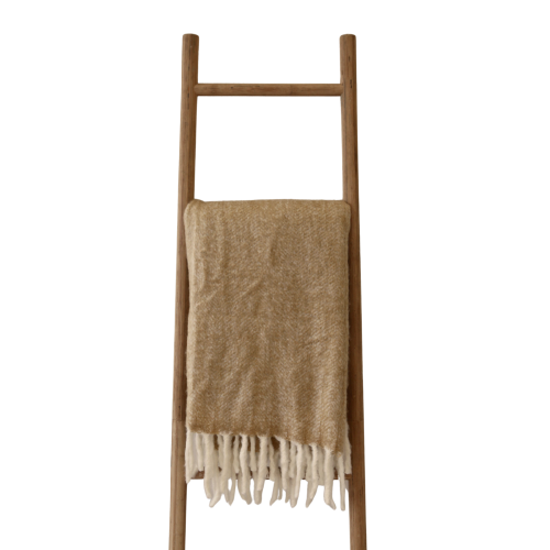 Throw - Yellow Wool Mohair w/Fringe