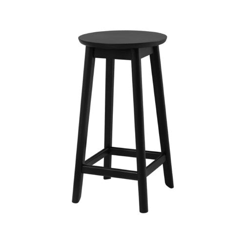 Bar Stool Round Black