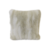 18x18 - Faux Fur Stripe White Tan Cream