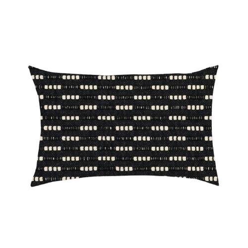 24x14 Black with White Broken Stripes Pattern