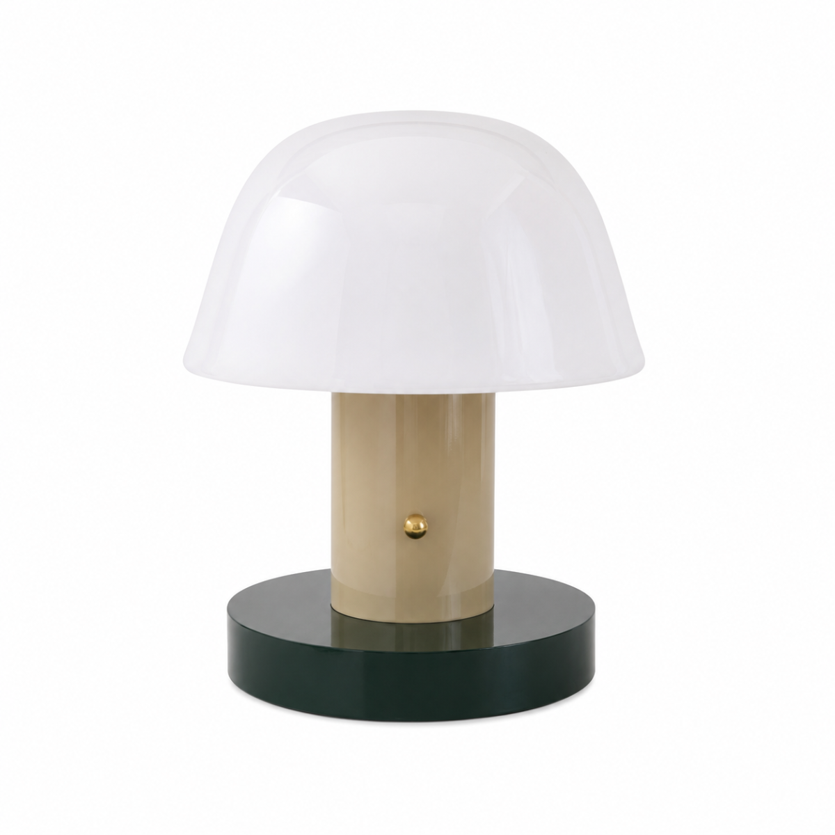 Mushroom w/Green Base Table Lamp