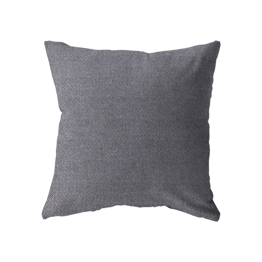 18x18 - Dark Grey Herringbone Wool