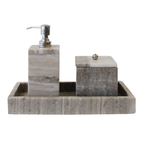 Grey Marble Soap & Lotion Set