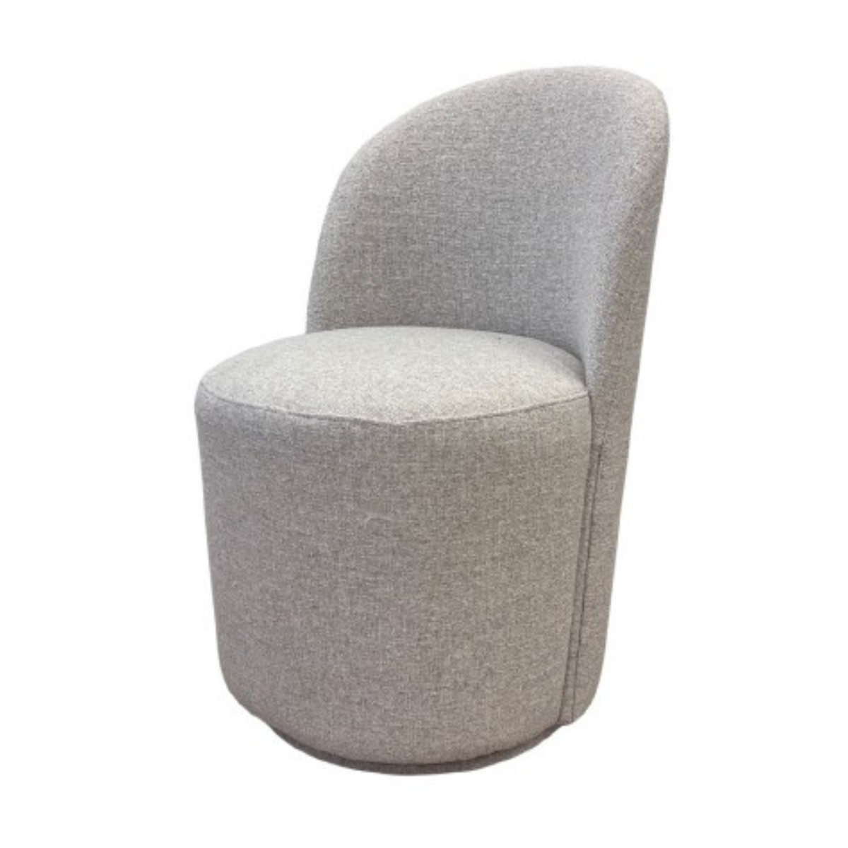 Curved Grey Swivel Dining Chair