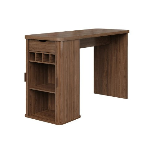 Walnut Wood Kitchen Island With Storage