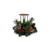 Christmas - Gold Candle Holder w/ Decorative Wreaths