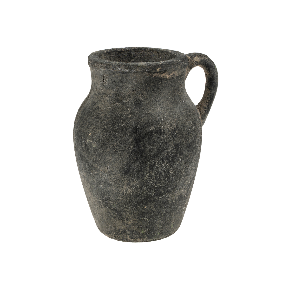 Rhodes Black Pitcher Vase With Handle