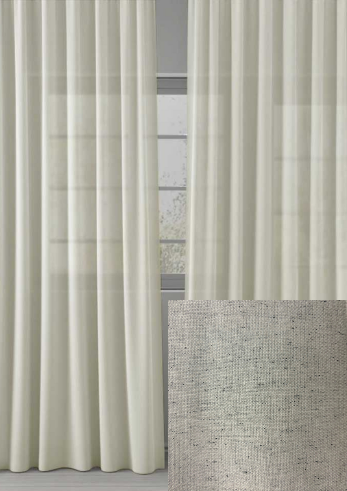 Drapery Panel - Light Grey W86''