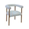 Cream w/ Natural Oak Legs Accent Chair