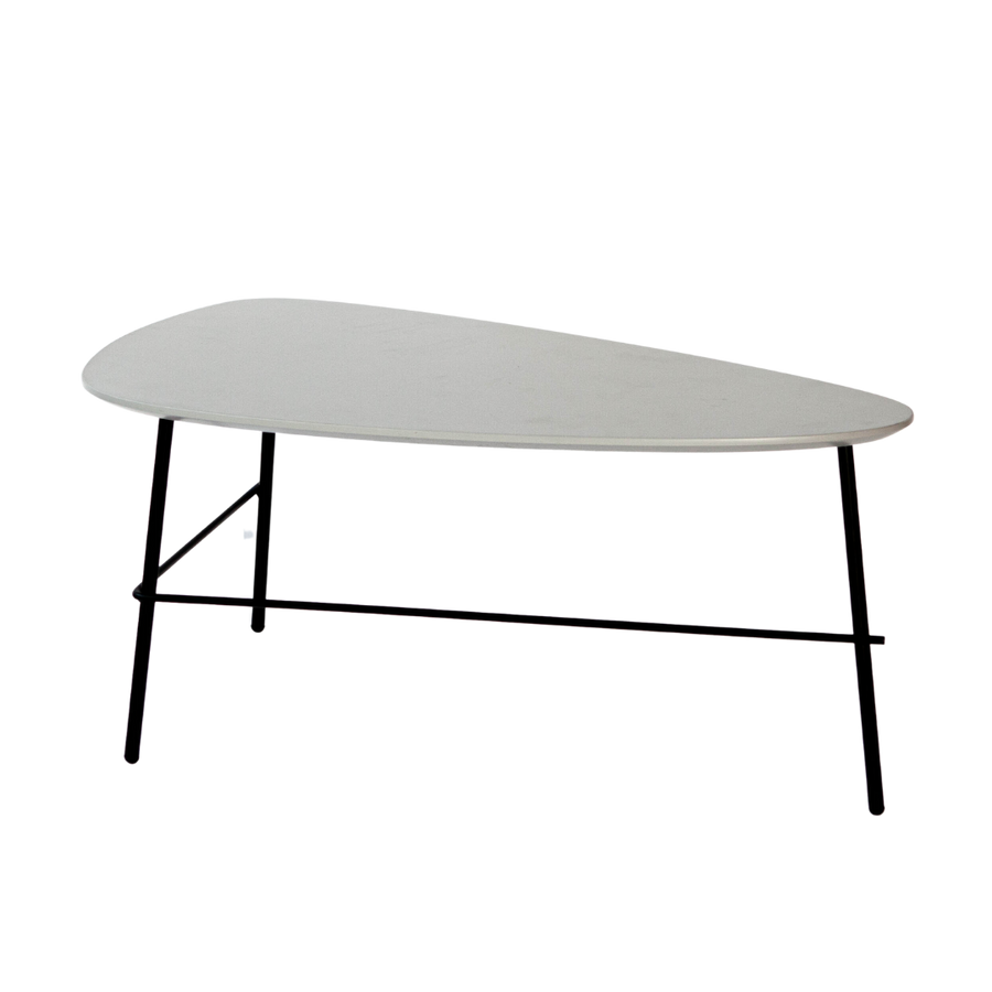 Medium Grey Top Coffee Table w/ Black Metal Base