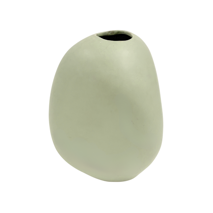Large Akasha Green Matte Vase