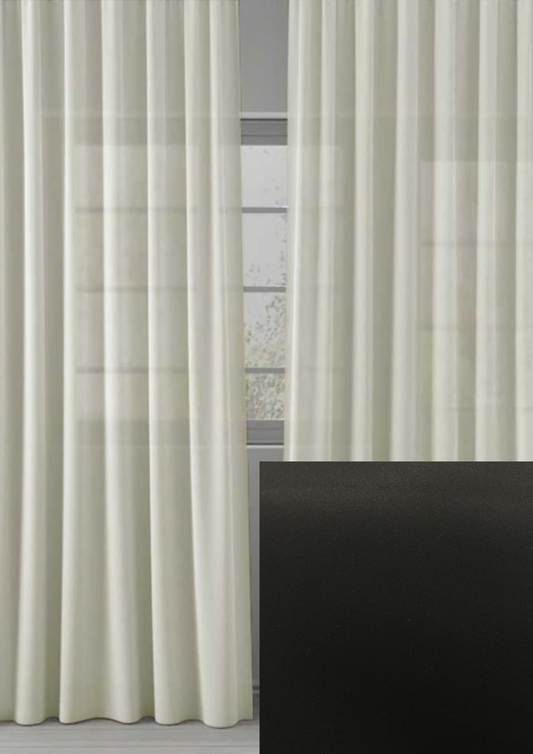 Drapery Panel - SUN-OUT Black W61"