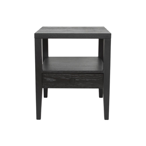Hara 1 Drawer Black SideTable