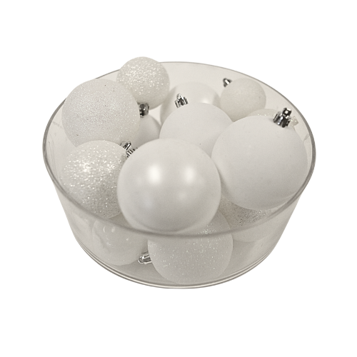 Christmas - White Ornaments Box SMALL