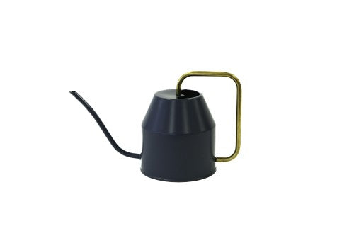 Watering Can - Blue Grey w/Gold Handle