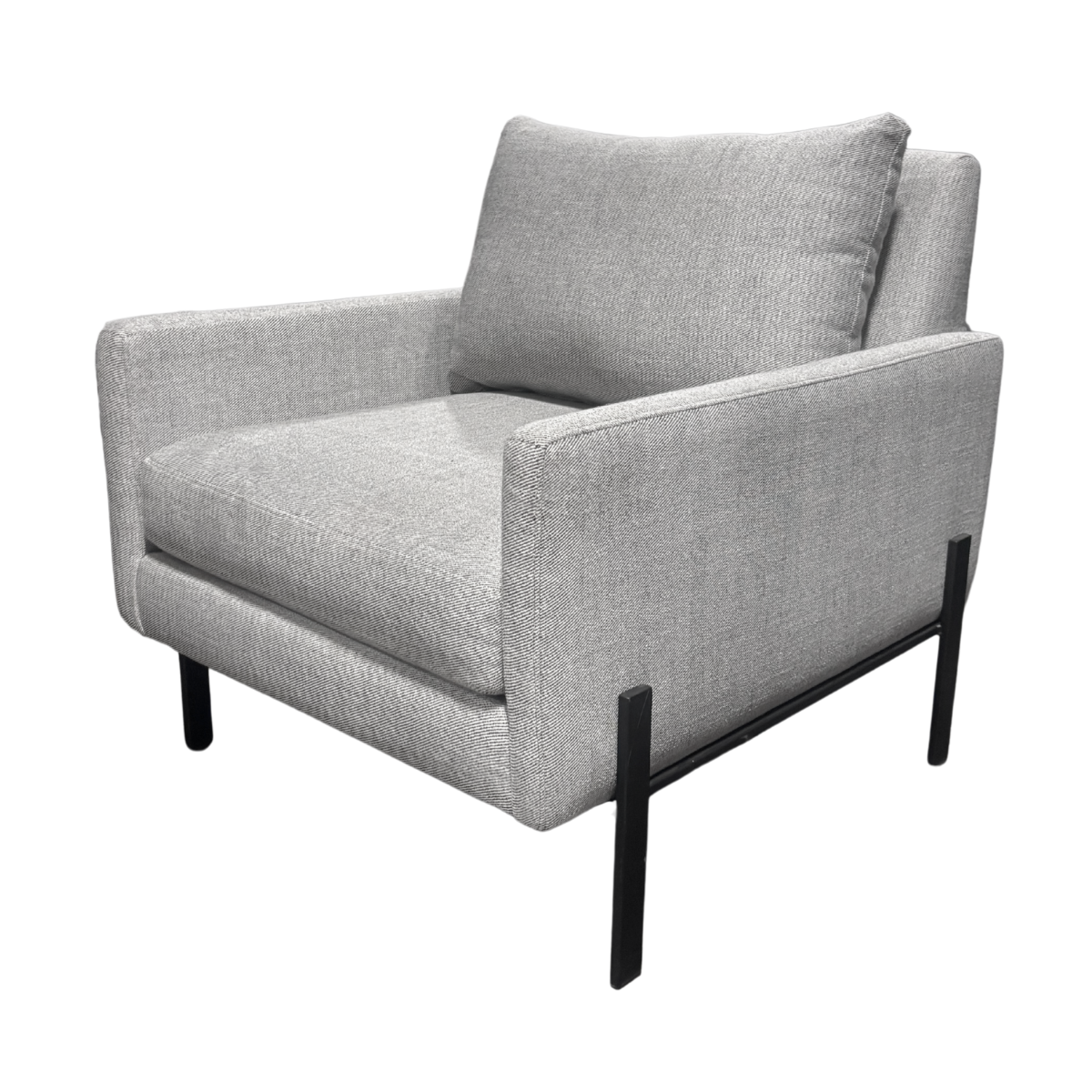 Accent Chair - Stryker Textured Grey w/ Black Legs