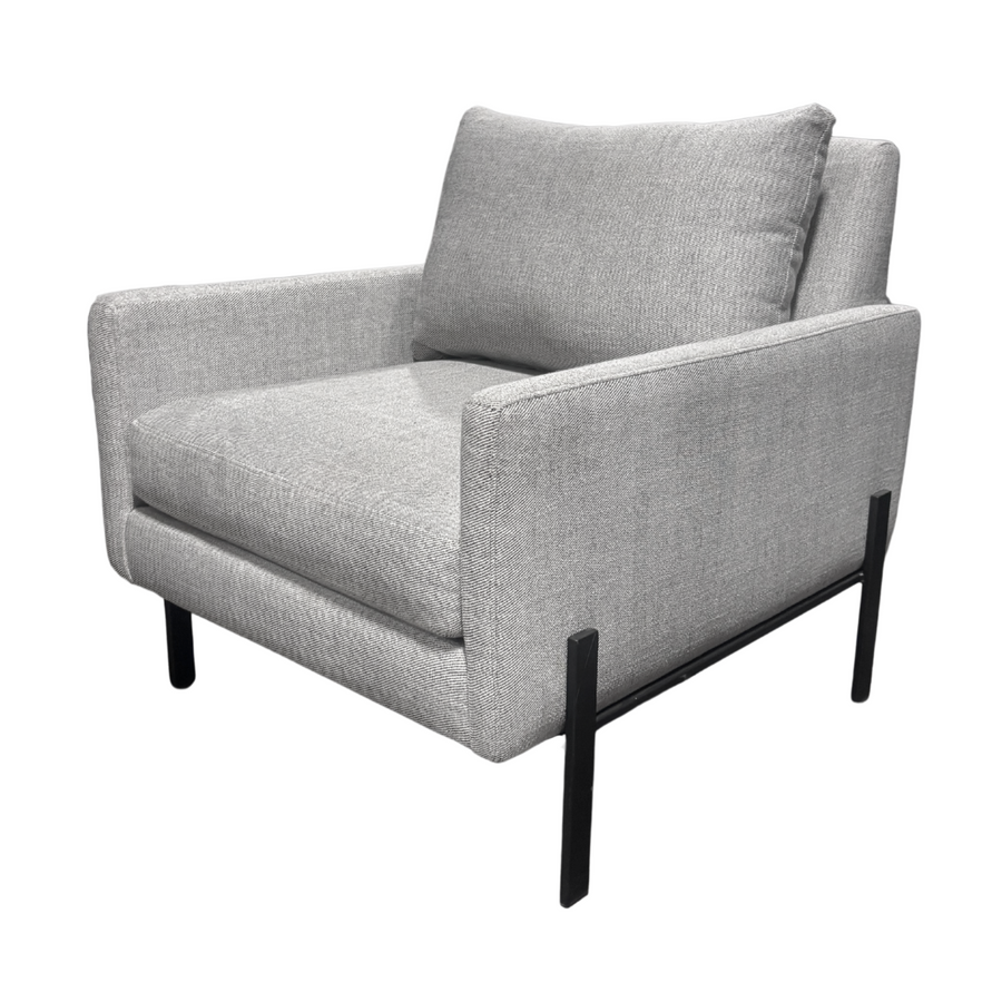 Accent Chair - Stryker Textured Grey w/ Black Legs