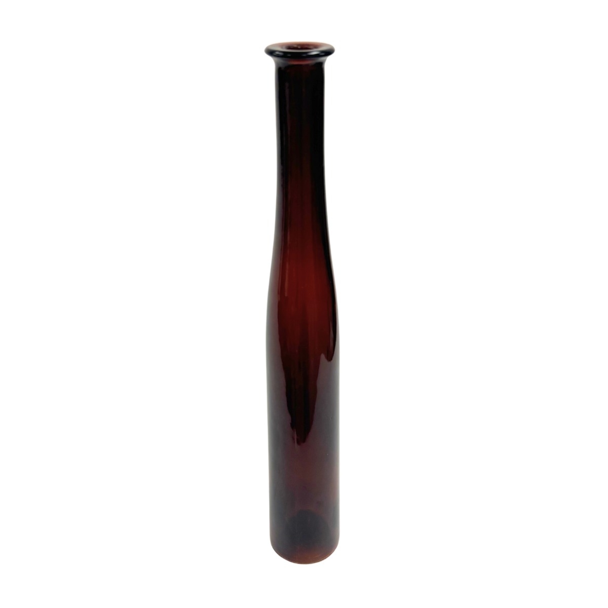 Glass Brown Slender Vase