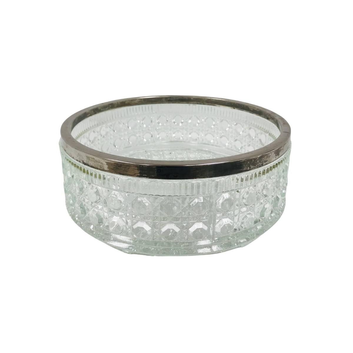 Round Crystal w/ Silver Rim