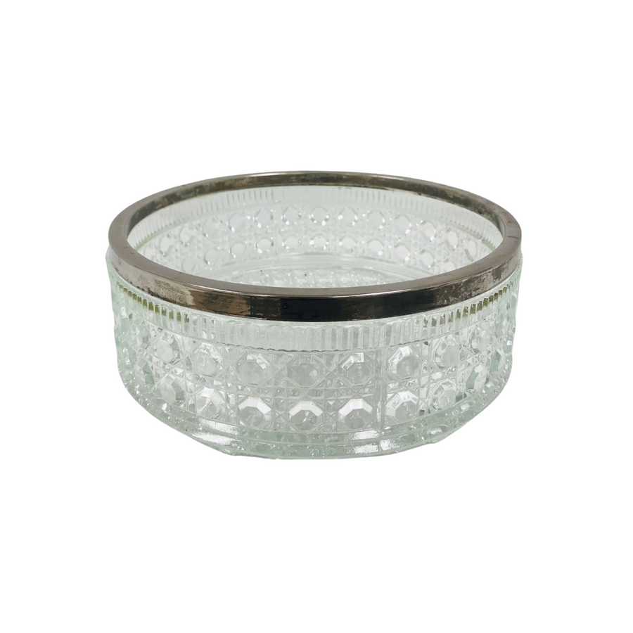 Round Crystal w/ Silver Rim