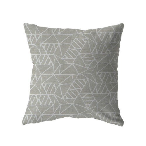22x22 Light Grey w/ White Geometric Pattern