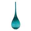 Short Blue Green Glass Tear Drop Vase