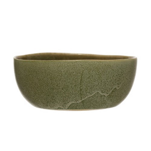 Bowl - Green Round Stoneware