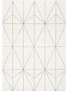 Cream Grey Geometric Diamonds Rug