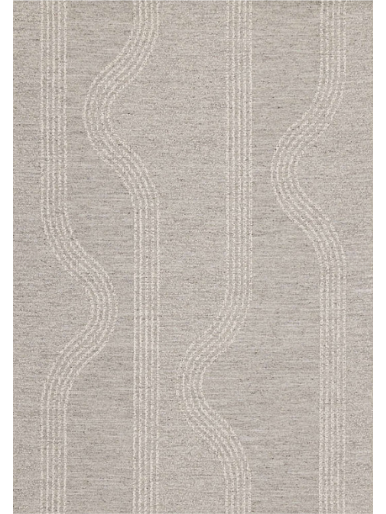 Peak Flatweave Wool Rug w/White Stripes